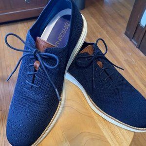 Cole Haan Men's ZERØGRAND Wingtip Oxford SIZE 11 M Navy Marine Blue Stitchlite